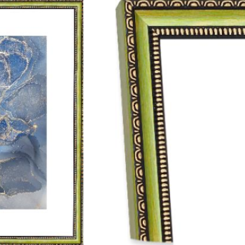 Рамка пластик 15x21 Кружева салатовый стекло (23)