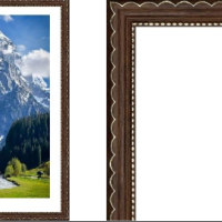 Рамка пластик 15x21 Стиль коричневый (26)