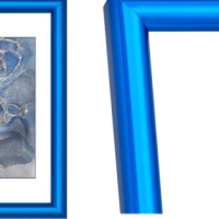 Рамка пластик 15x21 Феерия синий металлик (26)