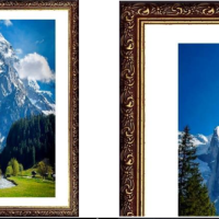 Рамка пластик 21x30 Винтаж красное дерево с ногой (20)