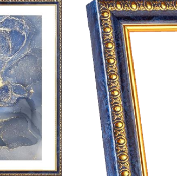 Рамка пластик 21x30 Камея 984 Бирюза с ножкой стекло (26)