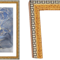 Рамка пластик 21x30 Камея 996 Золото с ножкой стекло (26)