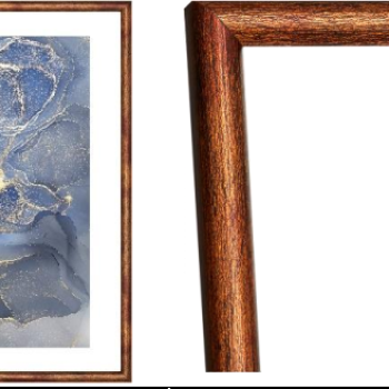 Рамка пластик 21x30 Радуга бронза с ногой (24)