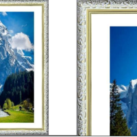 Рамка пластик 30x40 Винтаж белый с золотом (16)