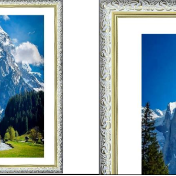 Рамка пластик 30x40 Винтаж белый с золотом (16)