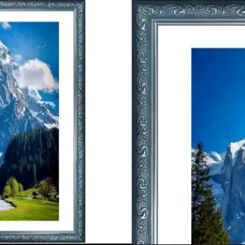 Рамка пластик 30x40 Винтаж голубой (16)