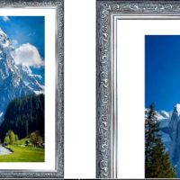 Рамка пластик 30x40 Винтаж морозное серебро (16)