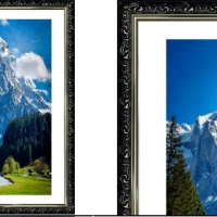 Рамка пластик 30x40 Винтаж черный с золотом (16)