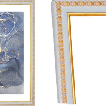 Рамка пластик 30x40 Камея 981 Белый стекло (18)