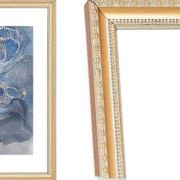 Рамка пластик 30x40 Кружева золото стекло (16)