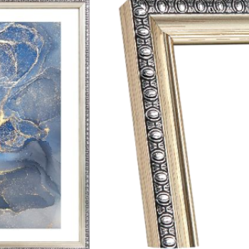 Рамка пластик 30x45 Камея 990 Серебряный стекло (15)