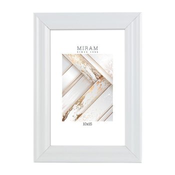 Рамка пластик 10x15 Мирам 640261-4 белый (12)