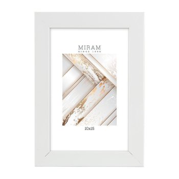 Рамка пластик 10x15 Мирам 641861-4 белый (12)