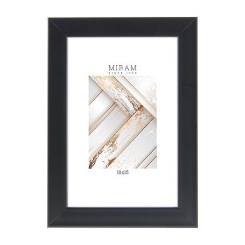 Рамка пластик 10x15 Мирам 641877-4 черный (12)