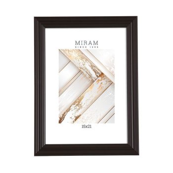 Рамка пластик 15x21 Мирам 640246-6 чёрный широкий (12)