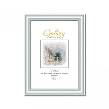Рамка пластик 15x21 Мирам 640261-6 белый (12)