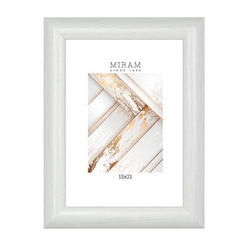 Рамка пластик 15x21 Мирам 647261-6 белый с ножкой (12)