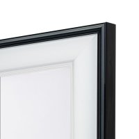 Рамка пластик 15x21 Мирам 657170-6 черный с белым внутренним кантом (12)