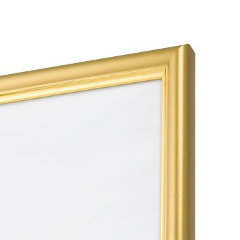Рамка пластик 21x29,7 Мирам 636411-А4 золото тонкий с внутренним кантом (12)