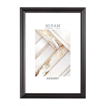 Рамка пластик 21x29,7 Мирам 640246-A4 черный (12)
