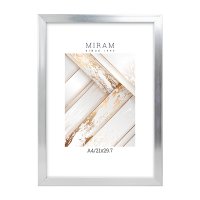 Рамка пластик 21x29,7 Мирам 641822-A4 серебро с ножкой (12)