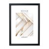 Рамка пластик 21x29,7 Мирам 642077-A4 черный с ножкой (1/12)