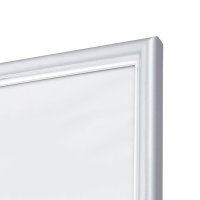 Рамка пластик 25x35 Мирам 636421-12 серебро тонкий с внутренним кантом (12)