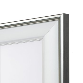 Рамка пластик 30x40 Мирам 657120-15 серебро с белым внутренним кантом (6)