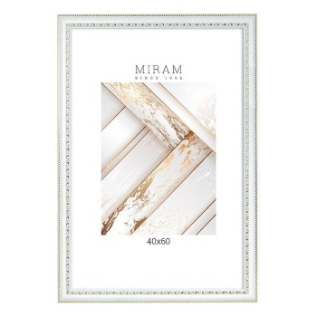 Рамка пластик 40x60 Gallery 644861-17 белый с золотым орнаментом (6)