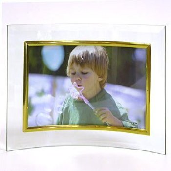 Рамка стекло 10x15 GT-114 G горизонтальная изогнутая прозрачная (1/12)*