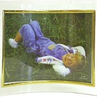 Рамка стекло 15x20 GT-116 G горизонтальная изогнутая золото (1/12)