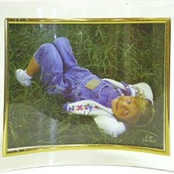 Рамка стекло 15x20 GT-116 G горизонтальная изогнутая золото (1/12)