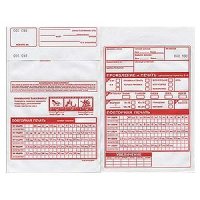 Конверт б/п (без пластика) одноцветные красные(100/1000)