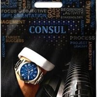 Пакет ПВД с вырубной ручкой 31х40 60мкм Консул (50)