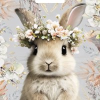 Пакет ПВД с вырубной ручкой 31х40 60мкм Летний зайка (50)