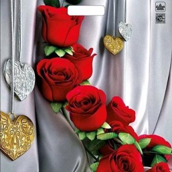 Пакет ПВД с вырубной ручкой 38х45 60мкм Цветы страсти (50)