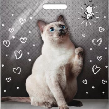 Пакет ПВД с вырубной ручкой 40х47 45мкм Шалун (50/500)