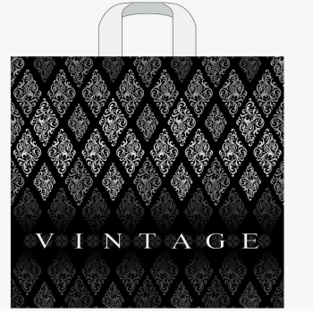 Пакет ПВД с петлевой ручкой 38х34 70мкм Винтаж (50)