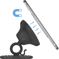 Держатель Defender 115+360°, на панель, магнит, фиксатор кабеля, черный