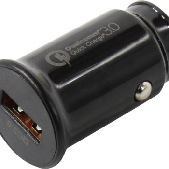 Адаптер авто USB Cablexpert UC-CAR22 18Вт 3A QC3.0 чёрный пакет (1/200)