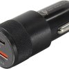 Адаптер авто USB+TypeC Cablexpert UC-CAR24 38Вт 3A QC3.0/PD чёрный пакет (1/200)