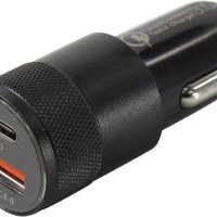 Адаптер авто USB+TypeC Cablexpert UC-CAR24 38Вт 3A QC3.0/PD чёрный пакет (1/200)