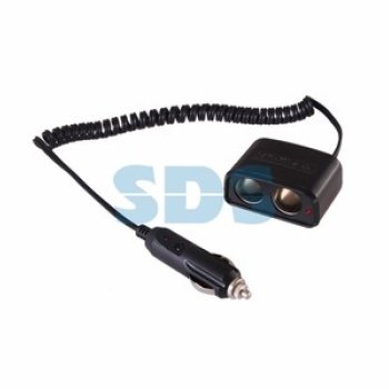 Разветвитель авто Rexant 2гн 1.5м спираль (10)