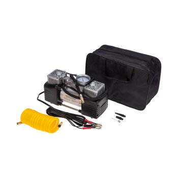 Компрессор автомобильный усиленный двухпоршневой 60л/мин 10 АТМ Rexant