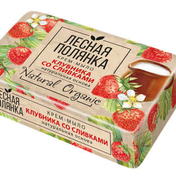 Мыло Нэфис 90г Лесная полянка Клубника со сливками (104/11440)