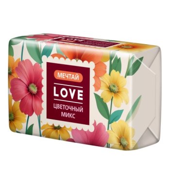 Мыло Нэфис 180г Love Цветочный микс (18/2880)