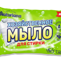 Мыло хоз ММК 72% 180г Naturiana для стирки в цветной упаковке (60)