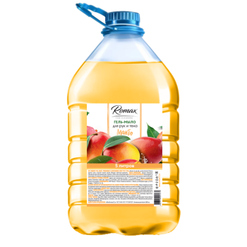Мыло гель 5л RoMaX Манго ПЭТ (4/144)