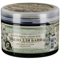 Мыло густое Сборы Агафьи 500мл для бани Черное (3/6)