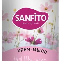 Мыло крем  500мл Sanfito Sensitive Полевые цветы дозатор (12)